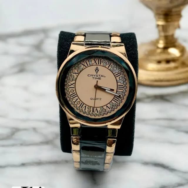 Crystal Time Womens Luxury Quartz Watch