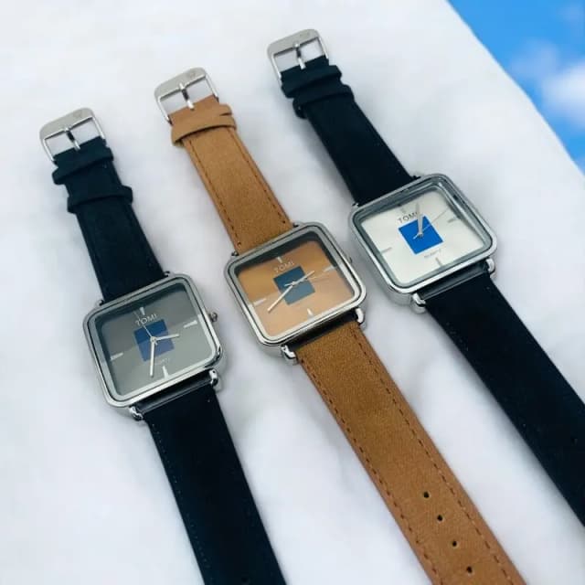 Tomi Leather Straps Mens Watch