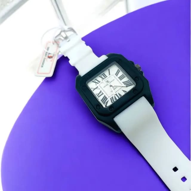 DC Square Dial Silicone Straps Mens Watch